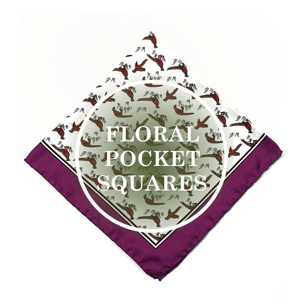 Pheasant Silk Pocket Squares