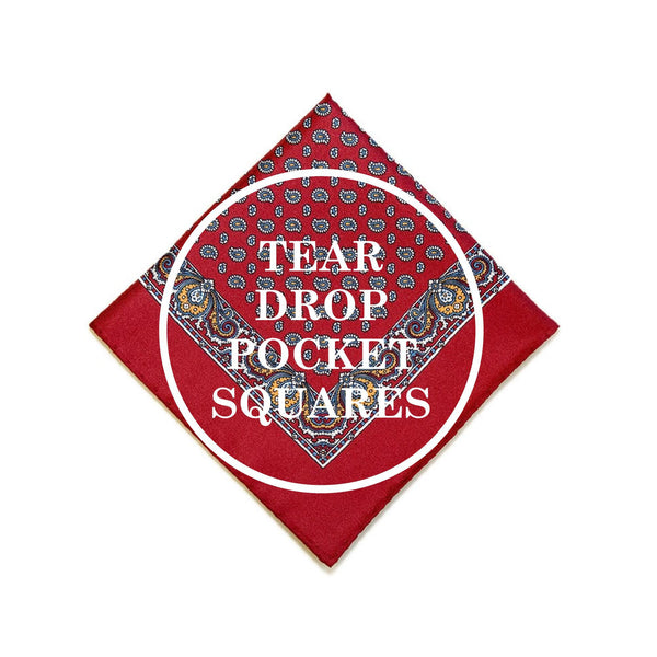 Tear Drop Silk Pocket Squares