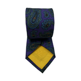 Purple Paisley Printed Silk Tie