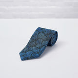 Green Paisley Woven Silk Tie - British Made
