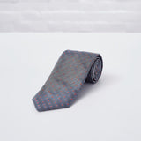 Grey Daisy Woven Silk Tie