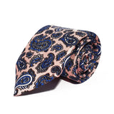 Pink Paisley Printed Silk Tie Hand Finished