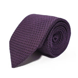 Purple Plain Weave Formal Silk Tie Hand Finished - British Made