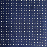 Dark Navy and White Classic Spot Print Silk Pocket Square