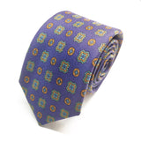 Navy Geometric Neat Printed Silk Tie