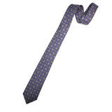 Navy Geometric Neat Printed Silk Tie