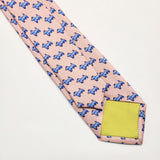 Pink Scotty Dog Printed Silk Tie