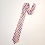 Pink Scotty Dog Printed Silk Tie