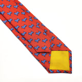 Red Scotty Dog Printed Silk Tie