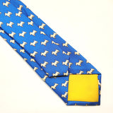 Royal Blue Scotty Dog Printed Silk Tie