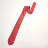 Red Boar Printed Silk Tie