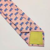 Pink Boar Printed Silk Tie