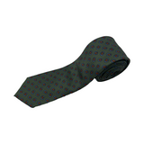 Green Tear Drop Printed Silk Tie