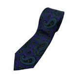 Purple Paisley Printed Silk Tie