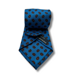 Blue Neat Screen Printed Silk Tie