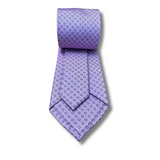 Lilac & Purple Floral Motif Woven Silk Tie Hand Finished