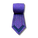 Purple Floral Paisley Woven Silk Tie Hand Finished
