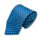 Blue Bird Small Spot Printed Silk Tie