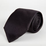 Black Warp Plain Formal Silk Tie - British Made