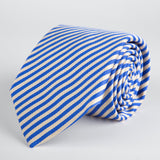 Blue Two Colour Woven Silk Tie - British Made