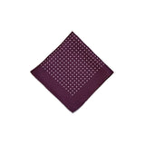 Burgundy White Classic Spot Print Silk Pocket Square