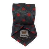 Green Flower Woven Silk Tie Hand Finished - British Made