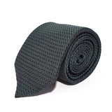 Green Plain Weave Formal Silk Tie Hand Finished - British Made