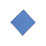 Light Blue Cream Shoe String 2 Colour Silk Pocket Square