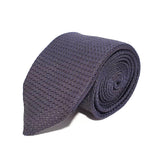 Navy Plain Weave Formal Silk Tie Hand Finished - British Made