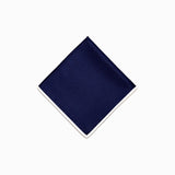 Navy White Shoe String 2 Colour Silk Pocket Square