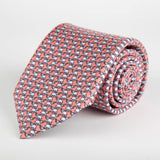 Pink Elephant Printed Silk Tie Hand Finished - British Made