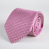 Purple Geometric Diamond Woven Silk Tie