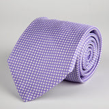 Purple Small Square Woven Silk Tie - British Made