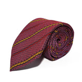 Sea Green Stripe Silk Tie Woven Hand Finished - British Made