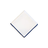 White Blue Shoe String 2 Colour Silk Pocket Square