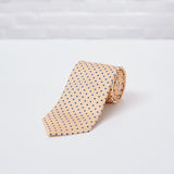 Yellow Small Spot Printed Silk Tie